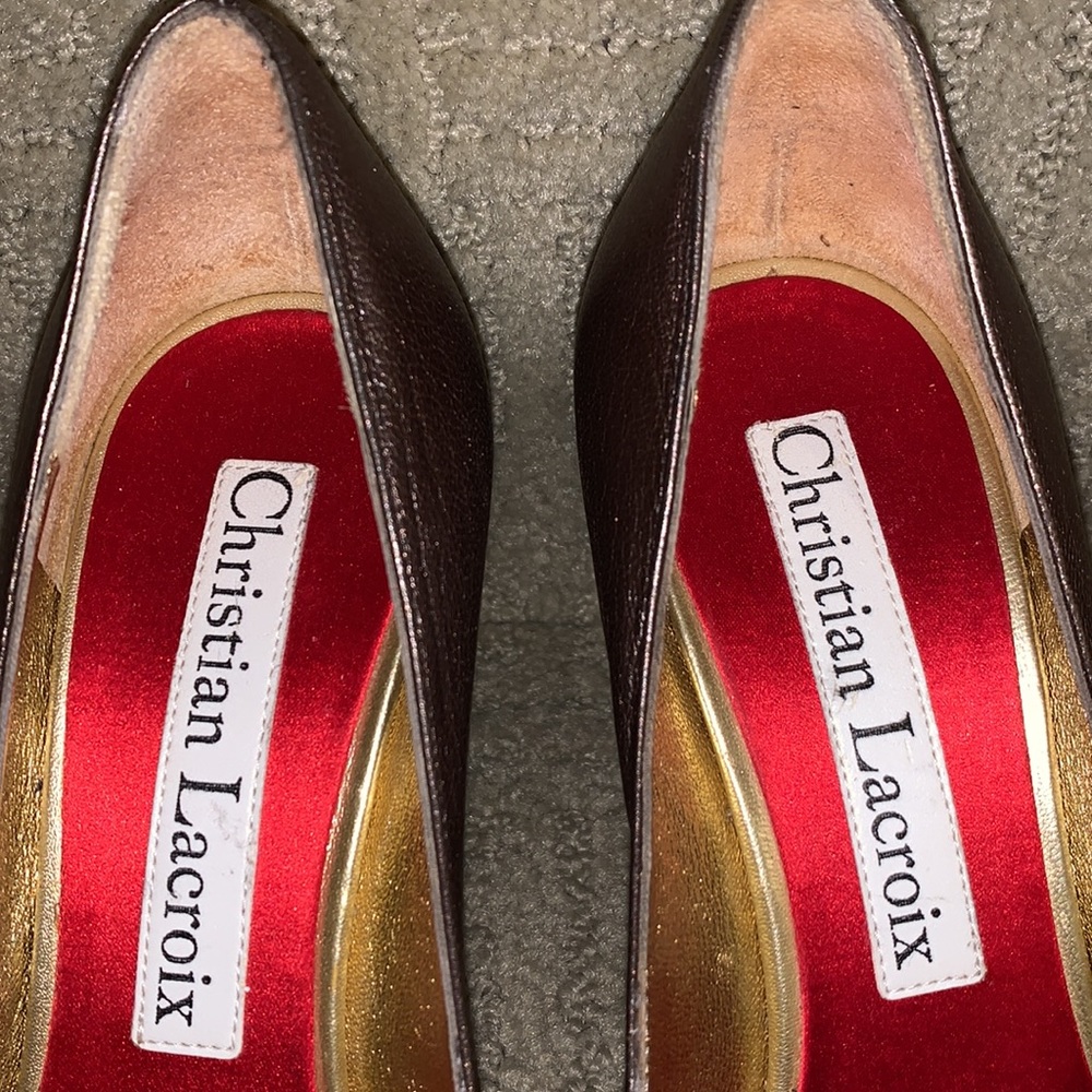 Christian Lacroix Peep-Toe Pumps - Picture 3 of 9